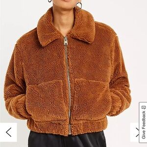 Urban Outfitters Brown Fleece Jacket